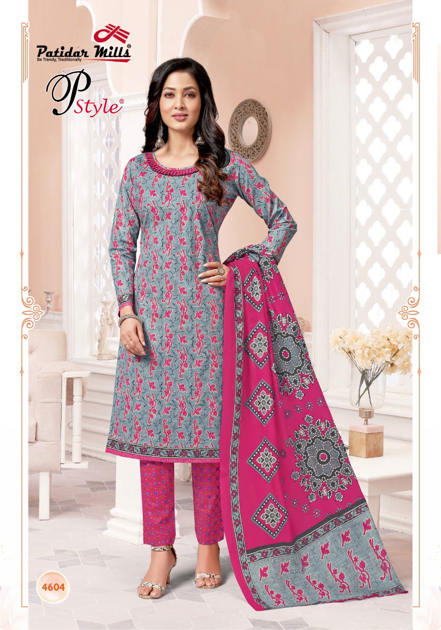 Patidar P Style 46 Cotton Casual Daily Wear Printed Dress Material Collection